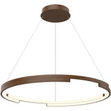 Large Walnut Anello Minor Suspension by Kuzco