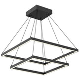 Piazza Two-Tier Suspensions By Kuzco, Finish: Black, Size: Medium