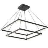 Piazza Two-Tier Suspensions By Kuzco, Finish: Black, Size: Large