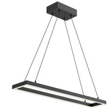 Piazza Linear Suspension By Kuzco, Finish: Black, Size: Medium