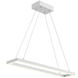 Piazza Linear Suspension By Kuzco, Finish: White, Size: Medium