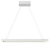 Piazza Linear Suspension By Kuzco, Finish: White, Size: Medium