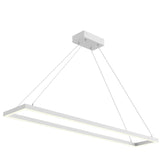 Piazza Linear Suspension By Kuzco, Finish: White, Size: Large