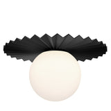 Plume Ceiling Light By Alora, Finish: Matte Black, Size: Medium