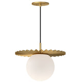 Plume Pendant By Alora, Finish: Brushed Gold, Size: Medium