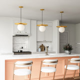 Plume Pendant By Alora, Finish: Brushed Gold, Size: Medium