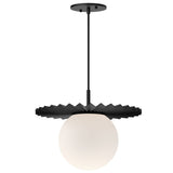 Plume Pendant By Alora, Finish: Matte Black, Size: Medium