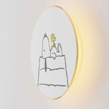 Peanuts Ramen Wall Sconce, Color: Snoopy Woodstock Ramen, Size: Small