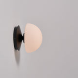 Pensee Wall Light By Seed, Finish: Matte Opal Matte Black