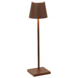Poldina Pro Micro Battery Operated Table Lamp By Zafferano, Finish: Rust