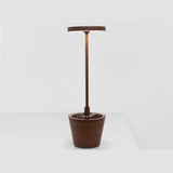 Poldina Reverso Battery Operated Table Lamp By Zafferano, Finish: Rust