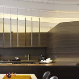 Pool Pendant Light By Egoluce- Black Hanging in Kitchen