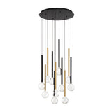 Positano 11 Light Chandelier By Lib & Co, Black / Gold