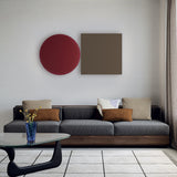 Puzzle Mega Round Wall / Ceiling Light, Finish: Red