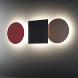 Puzzle Mega Round Wall / Ceiling Light, Finish: Taupe / Red