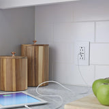 White Radiant 15A Tamper Resistant Ultra Fast USB Type A/C Outlet by Legrand Radiant