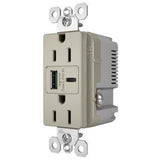 Nickel Radiant 15A Tamper Resistant Ultra Fast USB Type A/C Outlet by Legrand Radiant