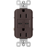 Dark Bronze Radiant 15A Tamper Resistant Ultra Fast USB Type C/C Outlet by Legrand Radiant