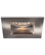 Luna 2” LED Square Fixed Color Selectable Recessed Fixture - Brushed Nickel