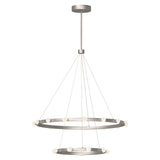 Rezz Chandelier By Kuzco, Size: Double, Finish: Nickel