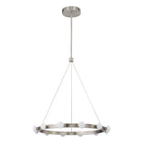 Rezz Chandelier By Kuzco, Size: Single, Finish: Nickel