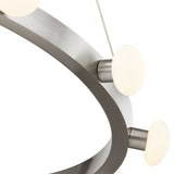 Rezz Chandelier By Kuzco, Size: Single, Finish: Nickel