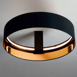 Radar Ceiling Light By Egoluce- Black With Golden Interior Small Hanging on Ceiling