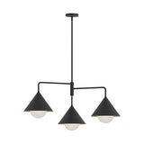 Remy Chandelier by Alora Mood - Matte Black/Opal Glass