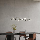 Large Black Serif Suspension in Restaurant