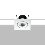 Square White Dahlia Recessed Light by Flexa Lighting