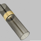 Manette Pendant By Tech Lighting, Finish: Natural Brass, Glass Color: Transparent Smoke