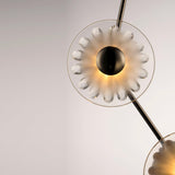 Polished Nickel Peony Chandelier by Studio M