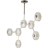 14 Light Polished Nickel Peony Chandelier by Studio M