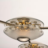 Polished Nickel Peony 10 Light Pendant by Studio M