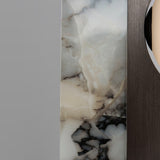 Brushed Gunmetal-Striae Arya New Age Table Lamp by Studio M