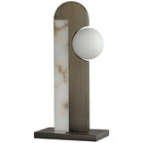 Brushed Bronze-Spanish Alabaster New Age Table Lamp by Studio M