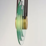 Natural Aged Brass Stratum LED Pendant by Studio M