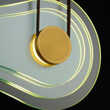 Natural Aged Brass Stratum Linear Pendant by Studio M