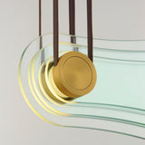 Natural Aged Brass Stratum Linear Pendant by Studio M