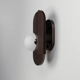 Brushed Bronze Side Light Stitched Wall Lamp by Studio M