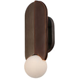 Brushed Bronze Down Light Stitched Wall Lamp by Studio M