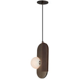 Brushed Bronze Side Light Stitched Pendant Light by Studio M