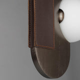 Brushed Bronze Side Light Stitched Pendant Light by Studio M