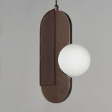 Brushed Bronze Side Light Stitched Pendant Light by Studio M