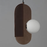 Brushed Bronze Side Light Stitched Pendant Light by Studio M