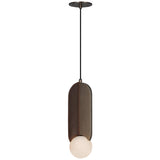 Brushed Bronze Down Light Stitched Pendant Light by Studio M