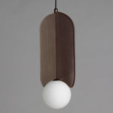 Brushed Bronze Down Light Stitched Pendant Light by Studio M