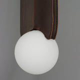 Brushed Bronze Down Light Stitched Pendant Light by Studio M