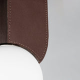 Brushed Bronze Down Light Stitched Pendant Light by Studio M