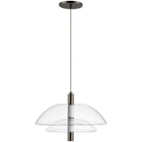 Black Chrome-Clear Arya Pendant Light by Studio M